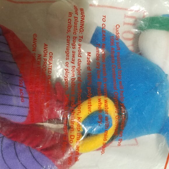 Izzy Mascot Plush Sealed 1996 Atlanta Olympics Avon New in Bag. Condition is New - Picture 6 of 6
